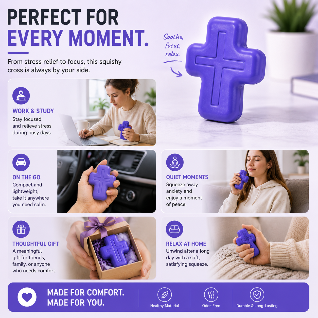 ✝️ Faith-Inspired Cross Squishy