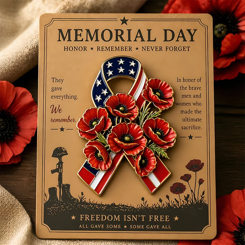 🔥Last Day 49% OFF🔥-Unisex Memorial Day Poppy Exquisite Brooch