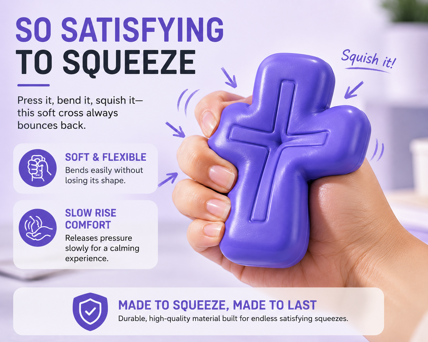 ✝️ Faith-Inspired Cross Squishy