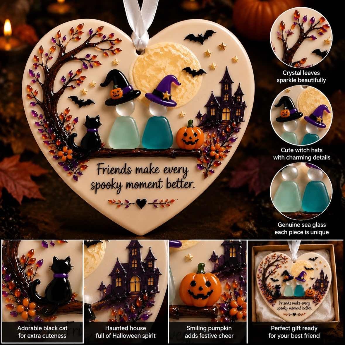🎃Halloween Early Bird Special Sale 49% OFF-Halloween Friendship Sea Glass Keepsake