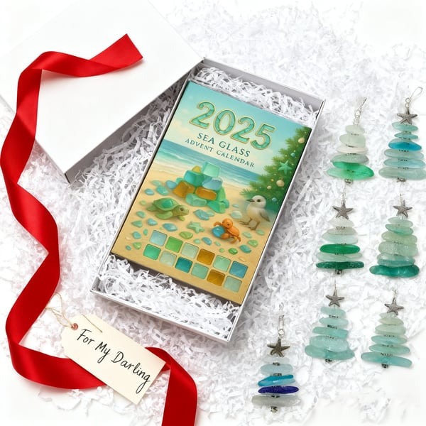 🌊🎄Hot Sale 49% OFF-Sea Glass Christmas Tree Advent Calendar✨