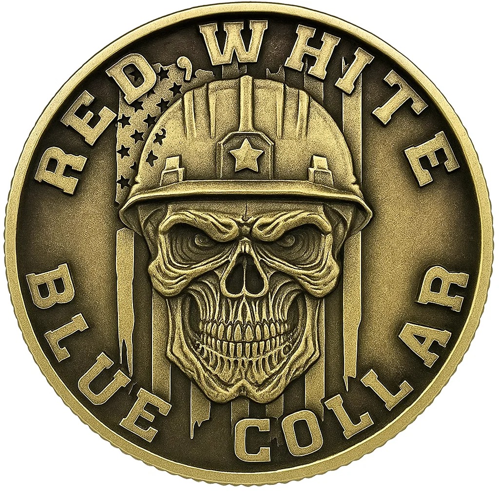 🔧 Red, White & Blue Collar — Patriotic Worker’s Coin