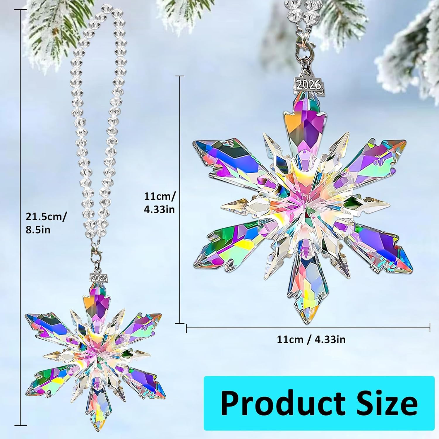 💖 Crystal Snowflake Ornament – The Perfect Valentine’s Gift 💖