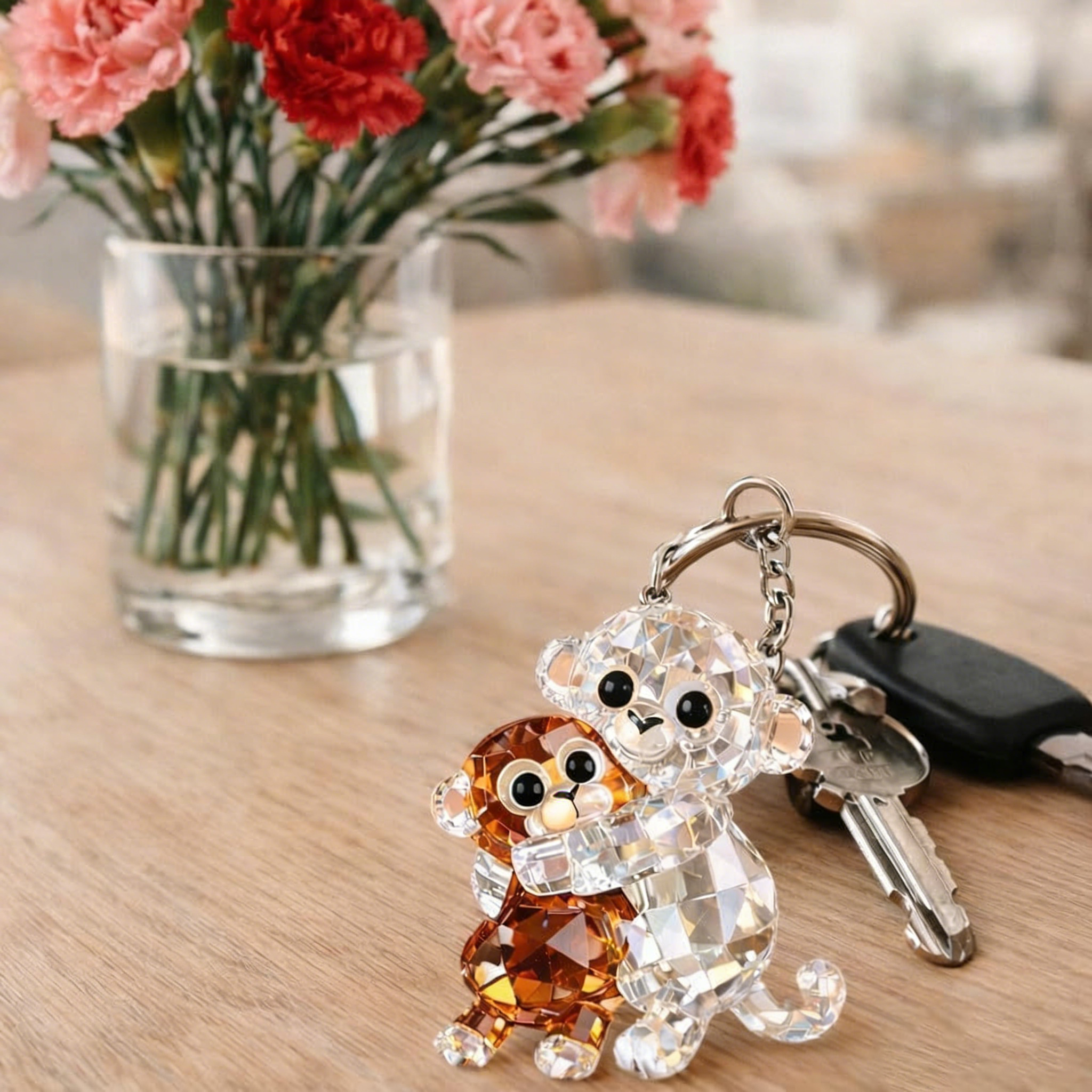 🏆Last Day 60% OFF- Punch the Monkey Crystal Key chain🐒