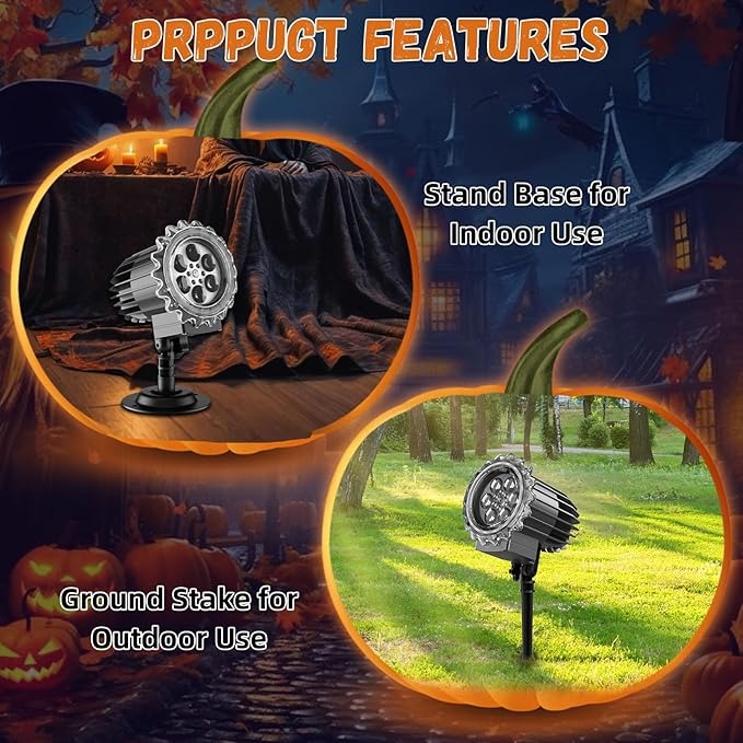 🎃 Halloween 3D Skull Ghost Projector Light 👻