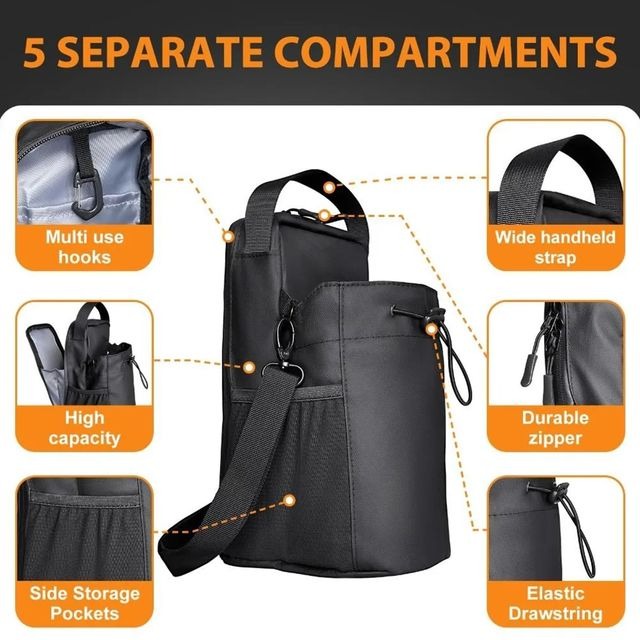 SuffaCo Magnetic Gym Water Bottle Holder Bag