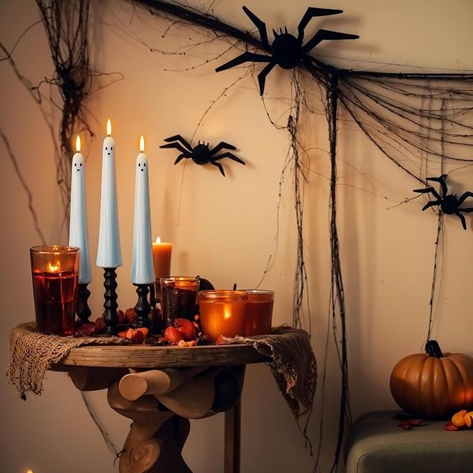 🔥 Halloween Sale – 49% OFF🎃 Ghost Flameless Taper Candles – Halloween Edition 