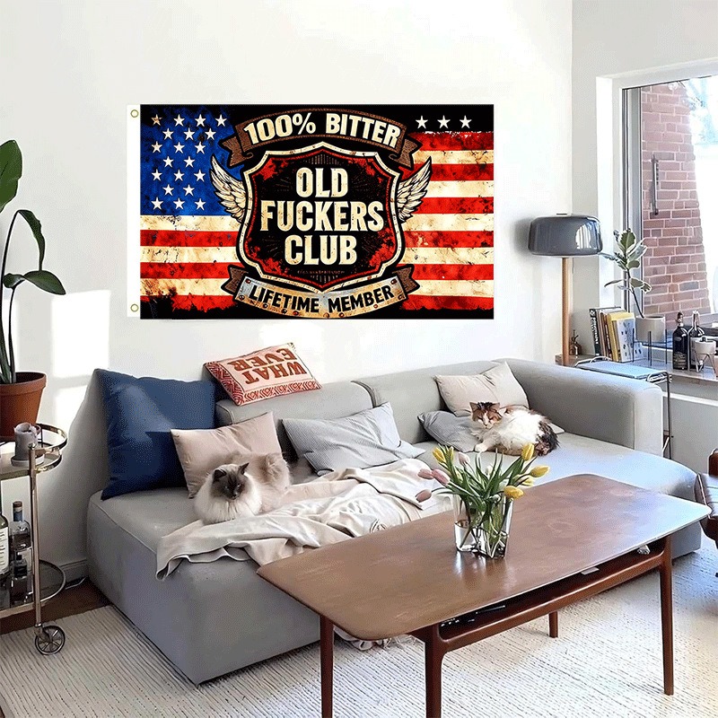 100% Bitter Old Fuckers Club: Claim Your Lifetime Member Flag