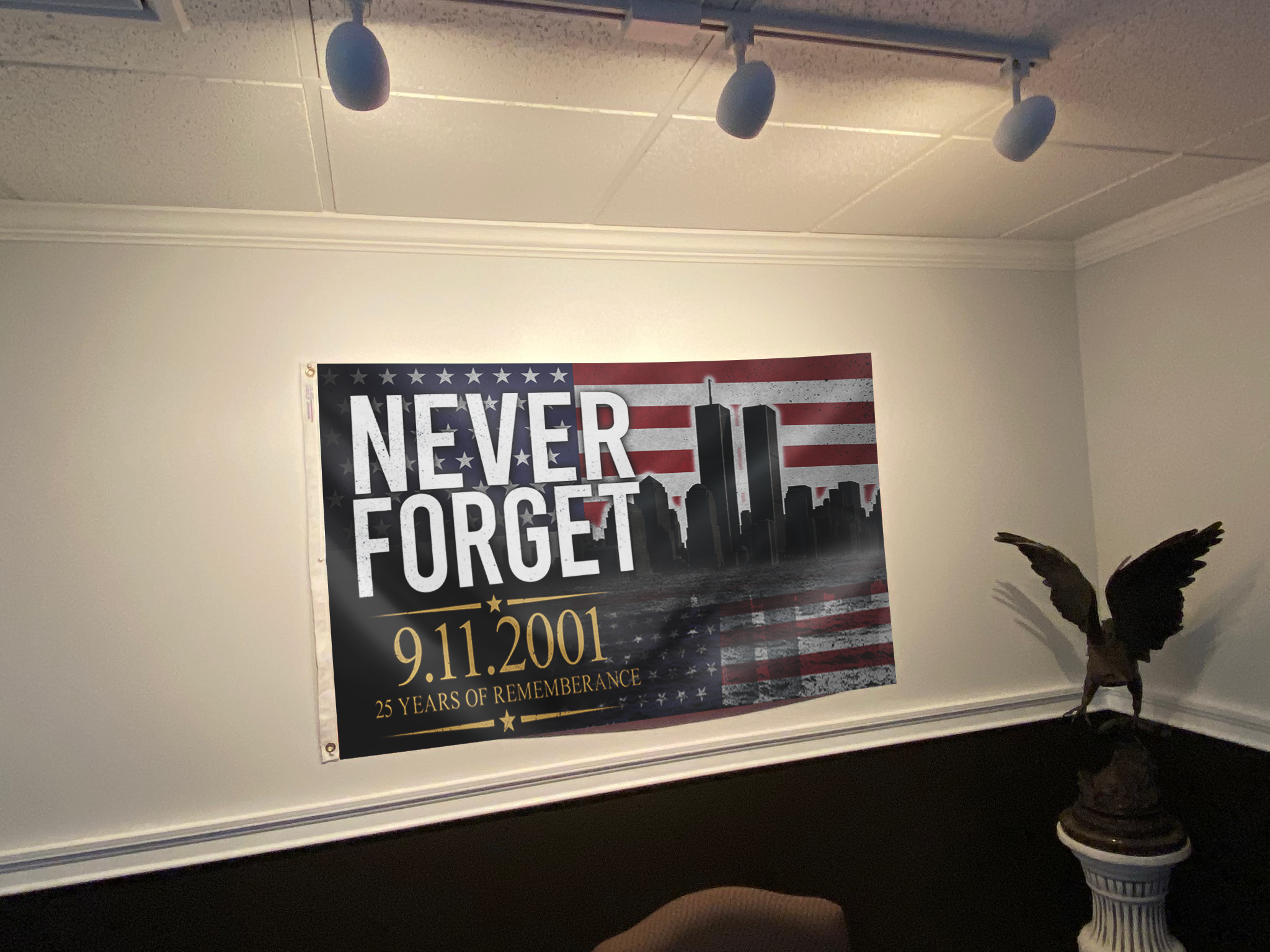 NEVER FORGET 9/11-25th Anniversary Memorial Flag