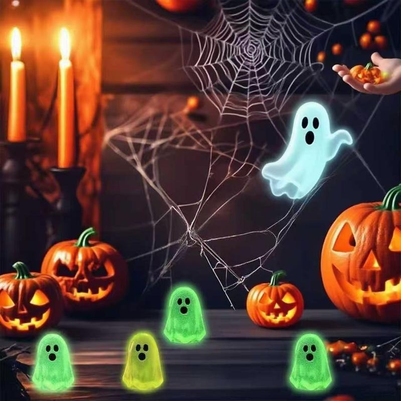 👻 60pcs Halloween Mini Cute Ghosts Resin Figures