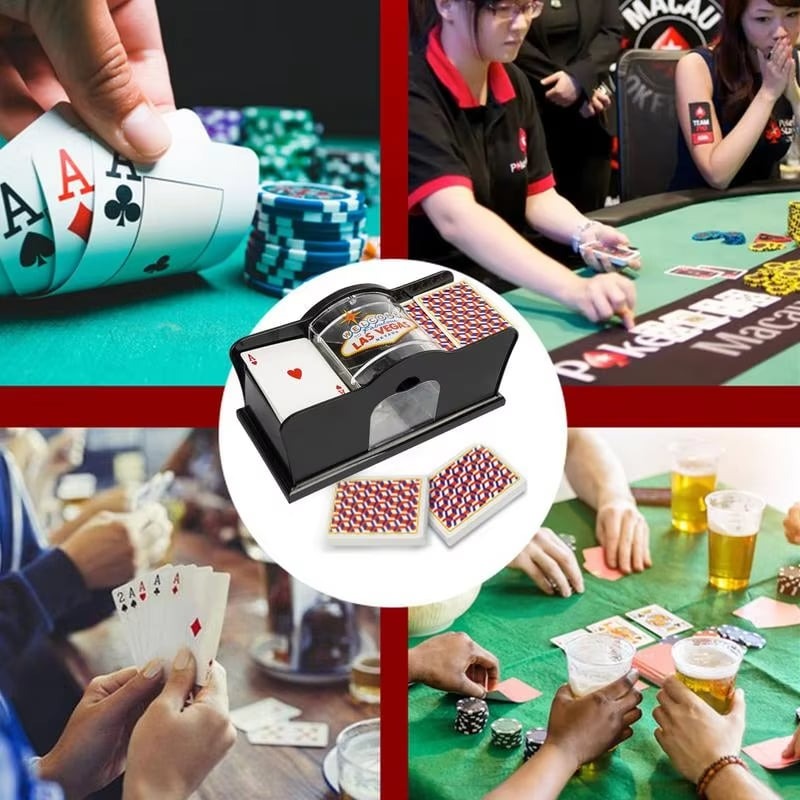 Hand-cranked automatic shuffling machine