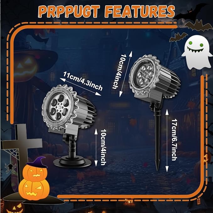 🎃 Halloween 3D Skull Ghost Projector Light 👻