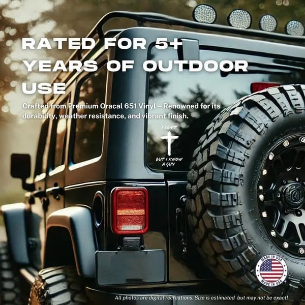 "I Can't But I Know A Guy" - Christian Car Decal Sticker