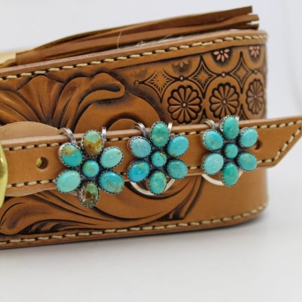 🔥Hot Sale 49%OFF - Turquoise Bloom Bag Clip Key Holder