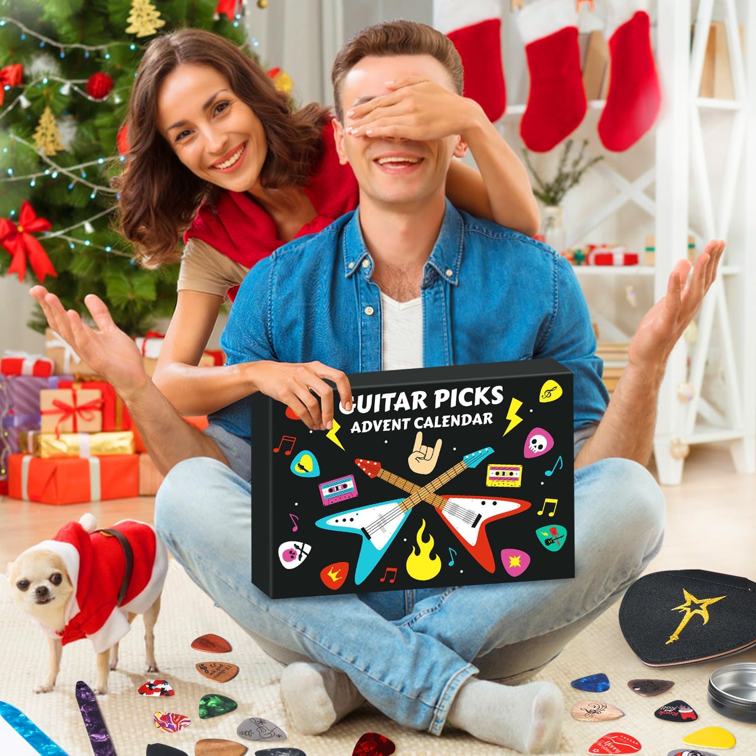 🔥Hot Sale 50% OFF - 🎸The Guitar Picks Advent Calendar 2025✨24 Days of Guitar Surprises (20 Picks, 2 Oud Picks, Leather Holder & Metal Case)