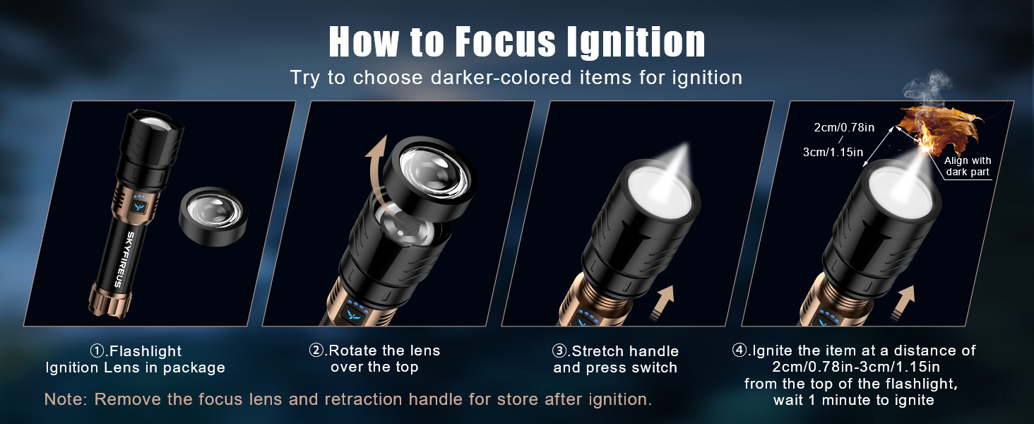 Rechargeable Flashlight High Lumens