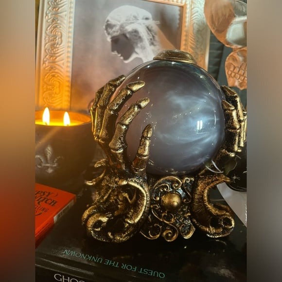 🧙‍♀️🔮MARTHA STEWART NWT LED Lighted Animated Decor Halloween Crystal Ball With Fog (BUY 2 FREE SHIPPING)