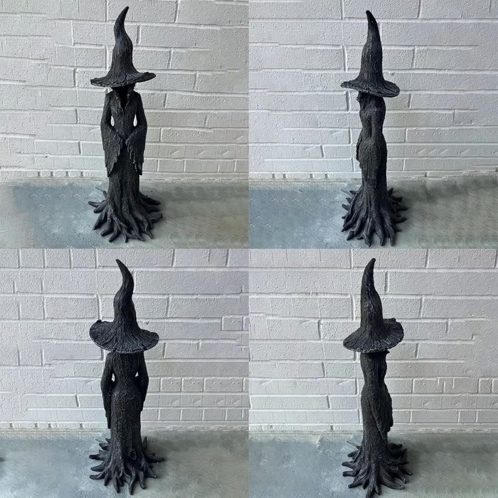 🧙‍♀️💫Hand-Painted Enchanting Witch Statue: The Guardian of Your Home (✨Same as in the video)