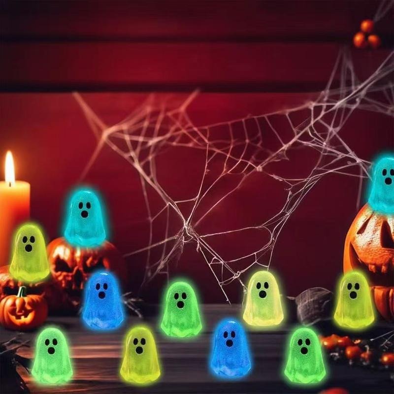 👻 60pcs Halloween Mini Cute Ghosts Resin Figures