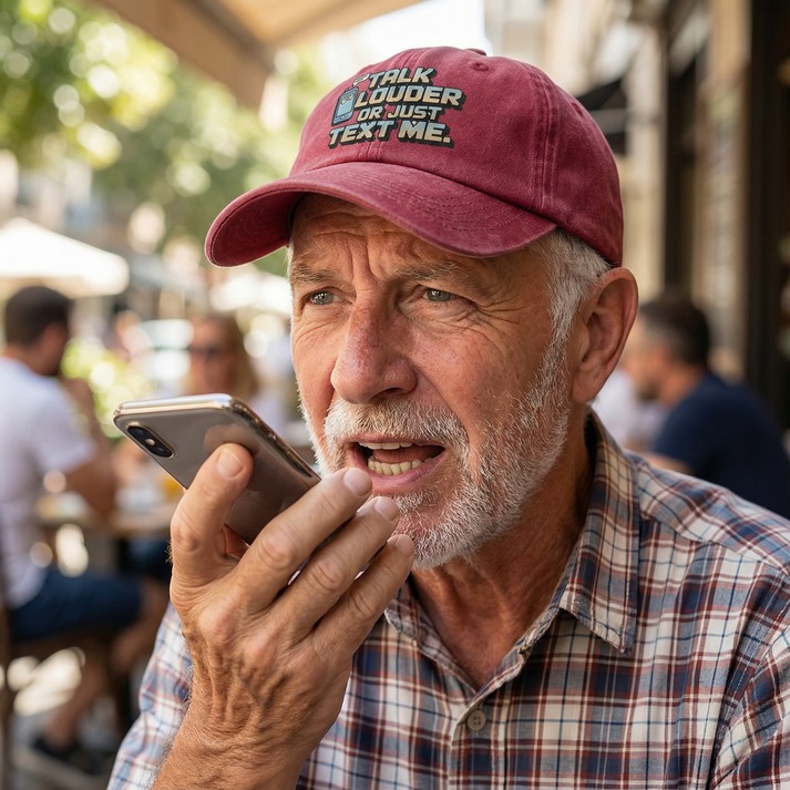 The "Analog Hearing Aid" Cap - Talk Louder Edition