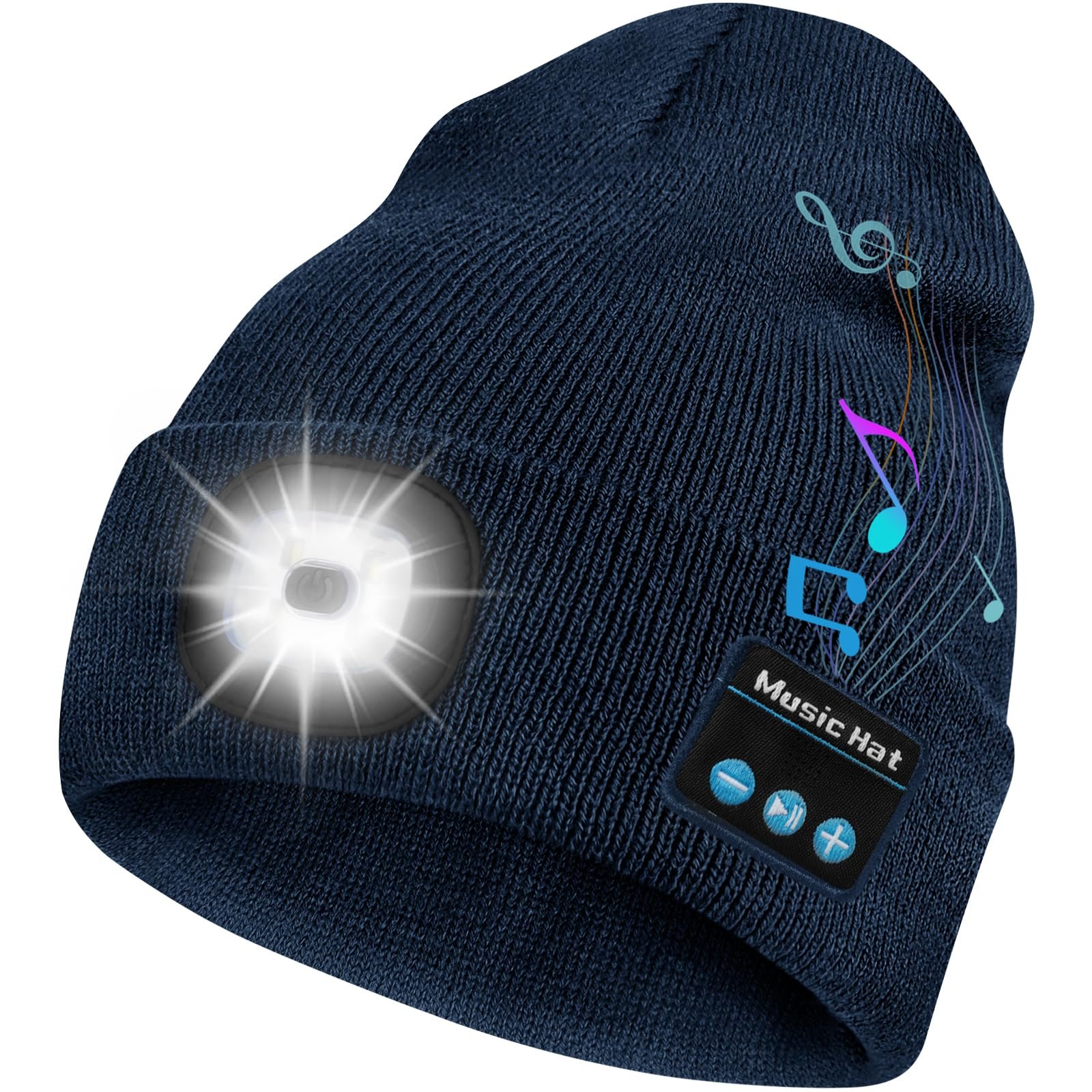 🎄Christmas Sale🏆50K+ SOLD!🎁2025 Upgraded Bluetooth Beanie Hat with Light
