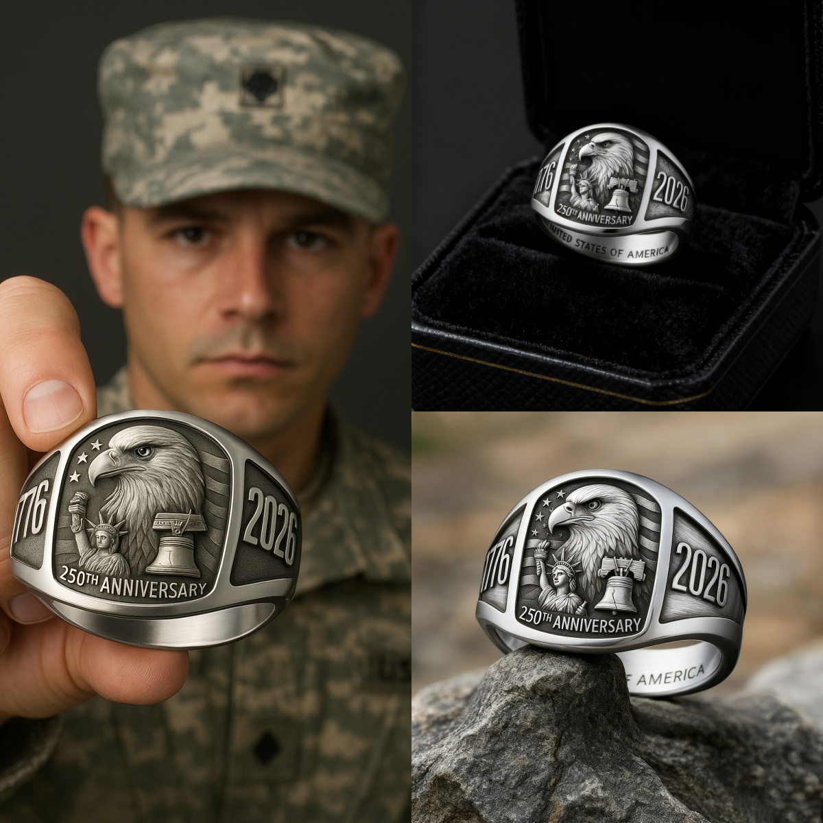 🔥Last Day 49% OFF - 250th Anniversary of American Independence Commemorative Ring 