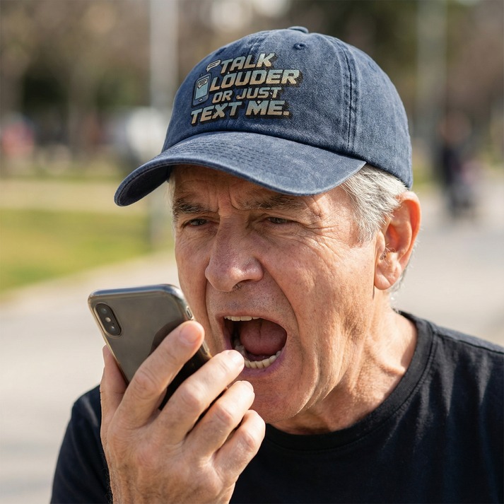 The "Analog Hearing Aid" Cap - Talk Louder Edition
