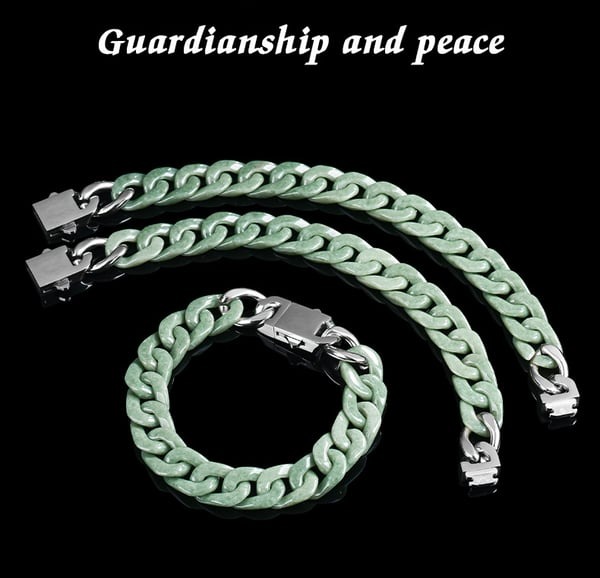 Cuban Chain Jade Bracelet – Natural A-Grade Jadeite for Men & Women