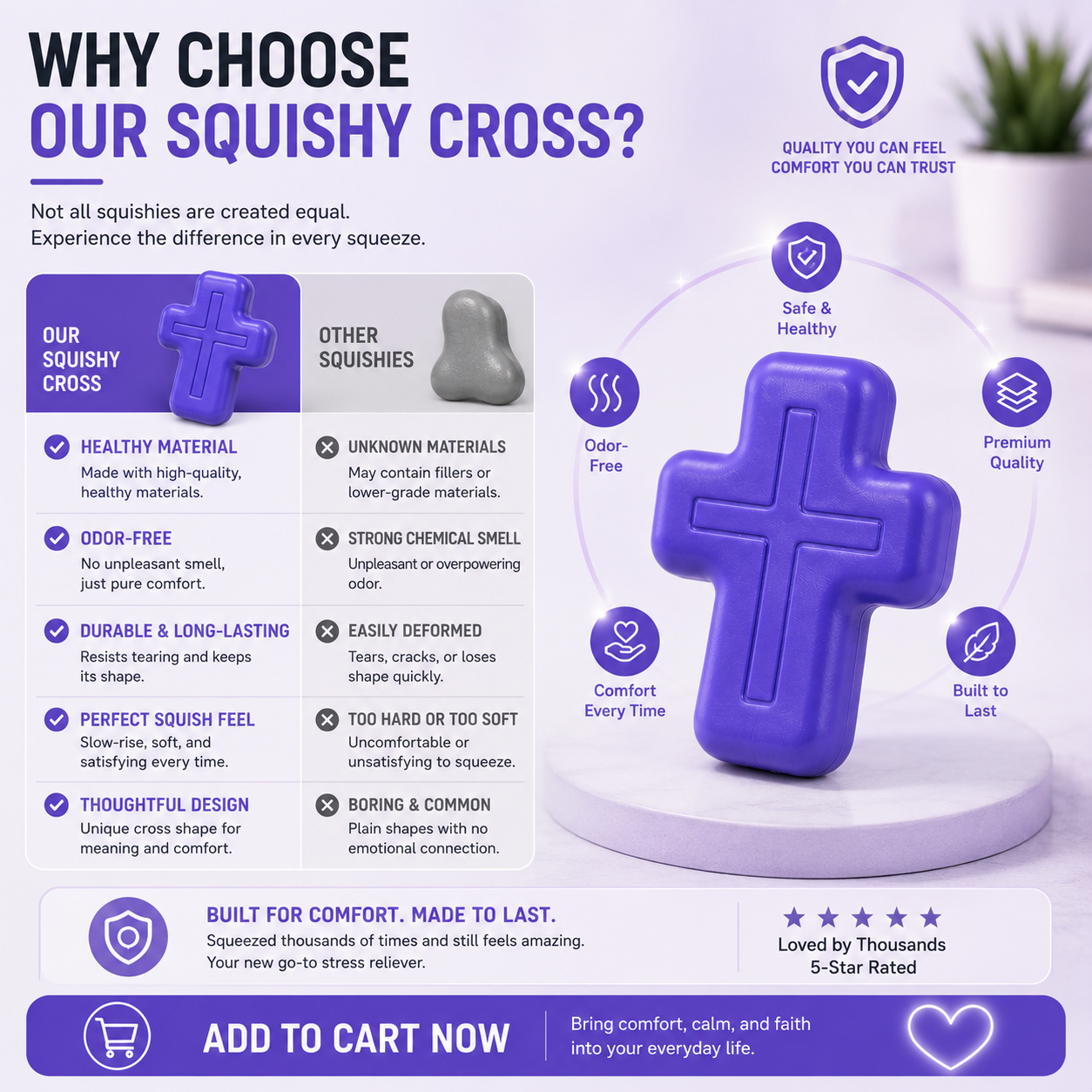 ✝️ Faith-Inspired Cross Squishy
