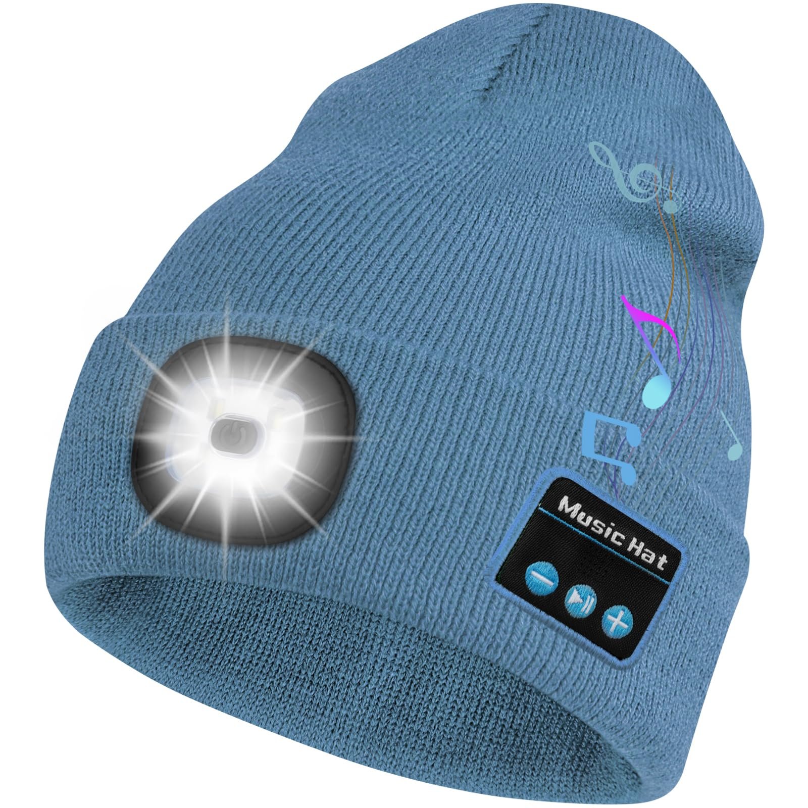 🎄Christmas Sale🏆50K+ SOLD!🎁2025 Upgraded Bluetooth Beanie Hat with Light