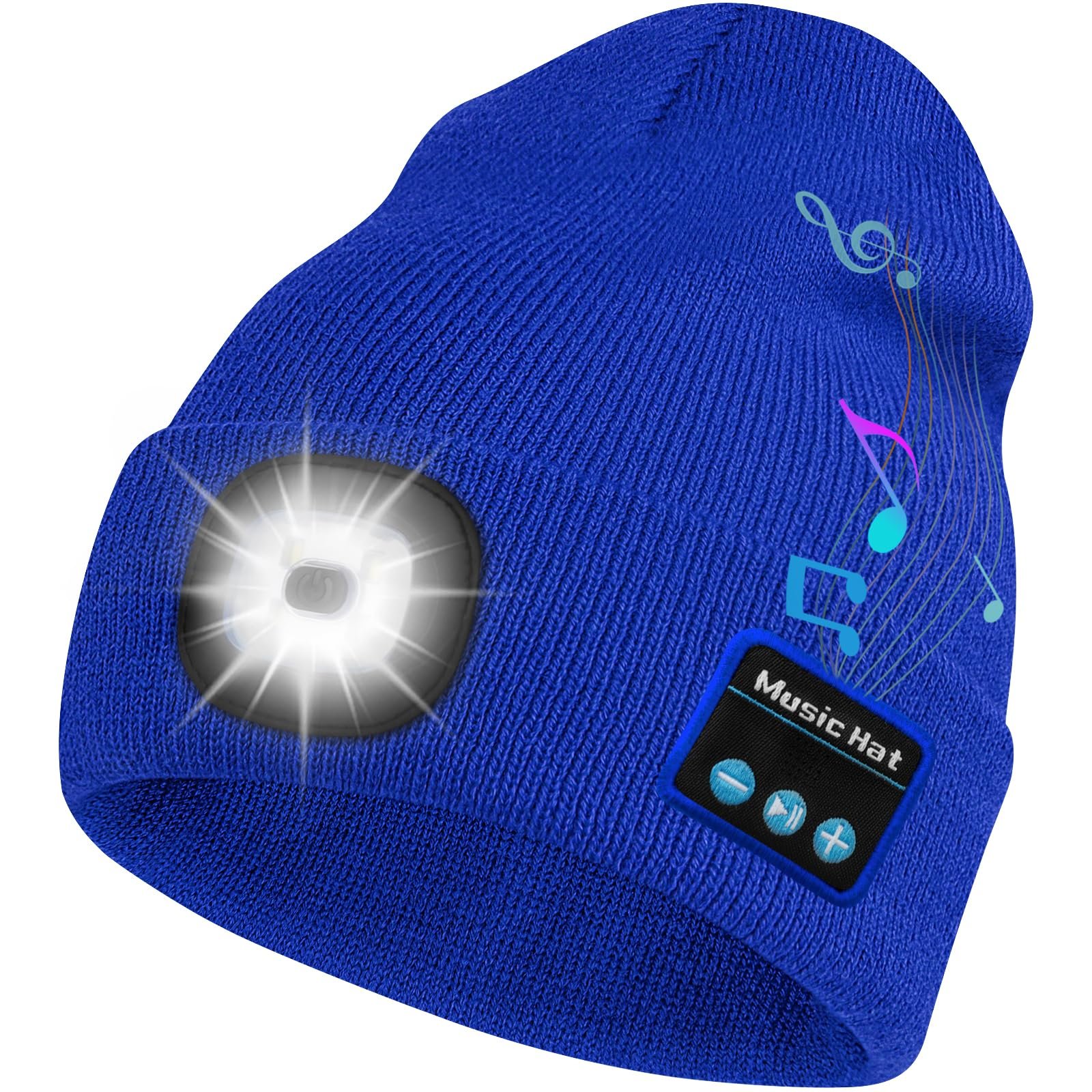 🎄Christmas Sale🏆50K+ SOLD!🎁2025 Upgraded Bluetooth Beanie Hat with Light