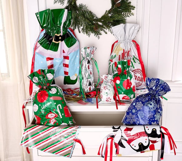  🎁LAST DAY 49％ OFF🎁Kringle Express 50-piece Gift Bag & Tags Set