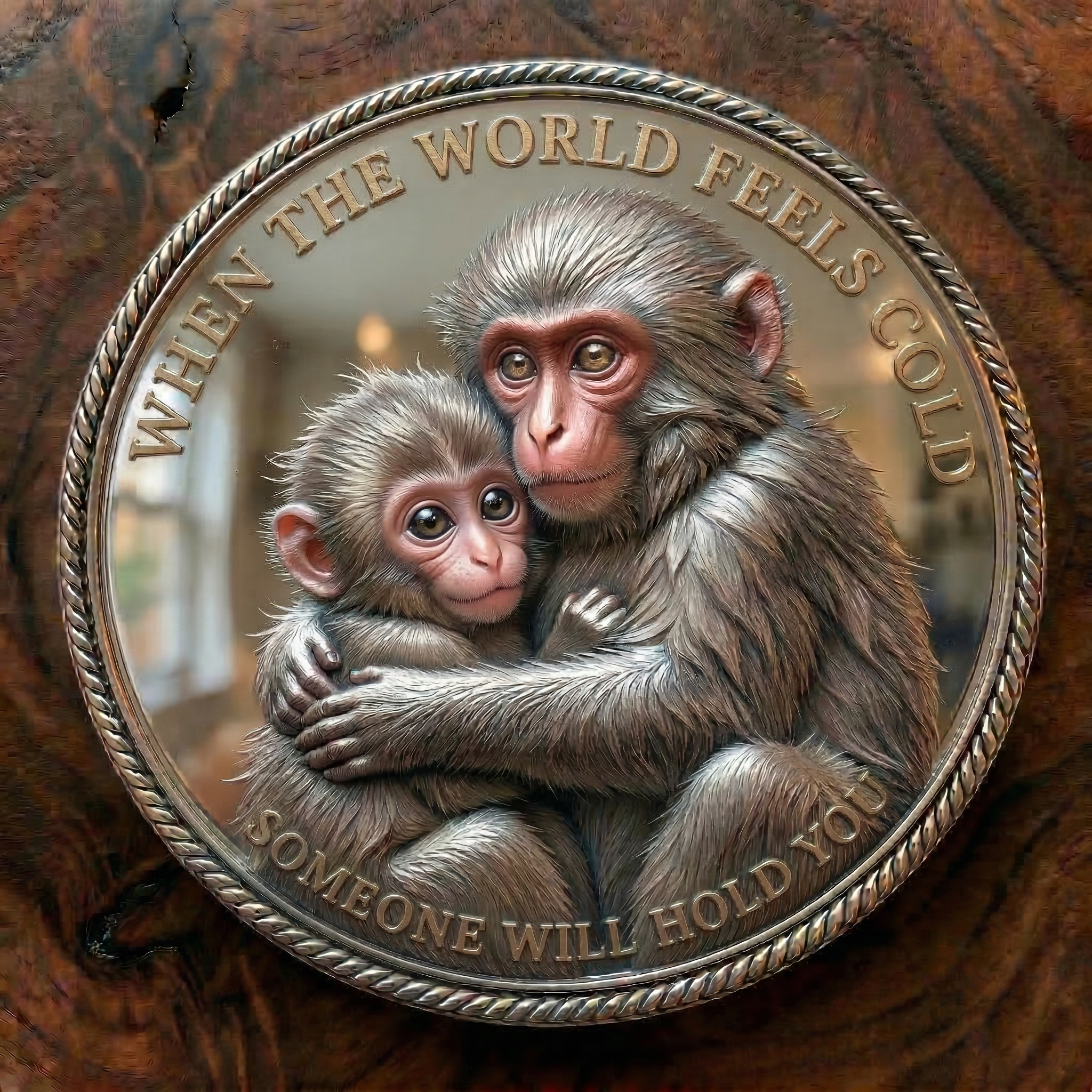 🏆Last Day 40% OFF-🪙Struck Hard by Life – Still Strong | Emotional Support Monkey Coin🐒