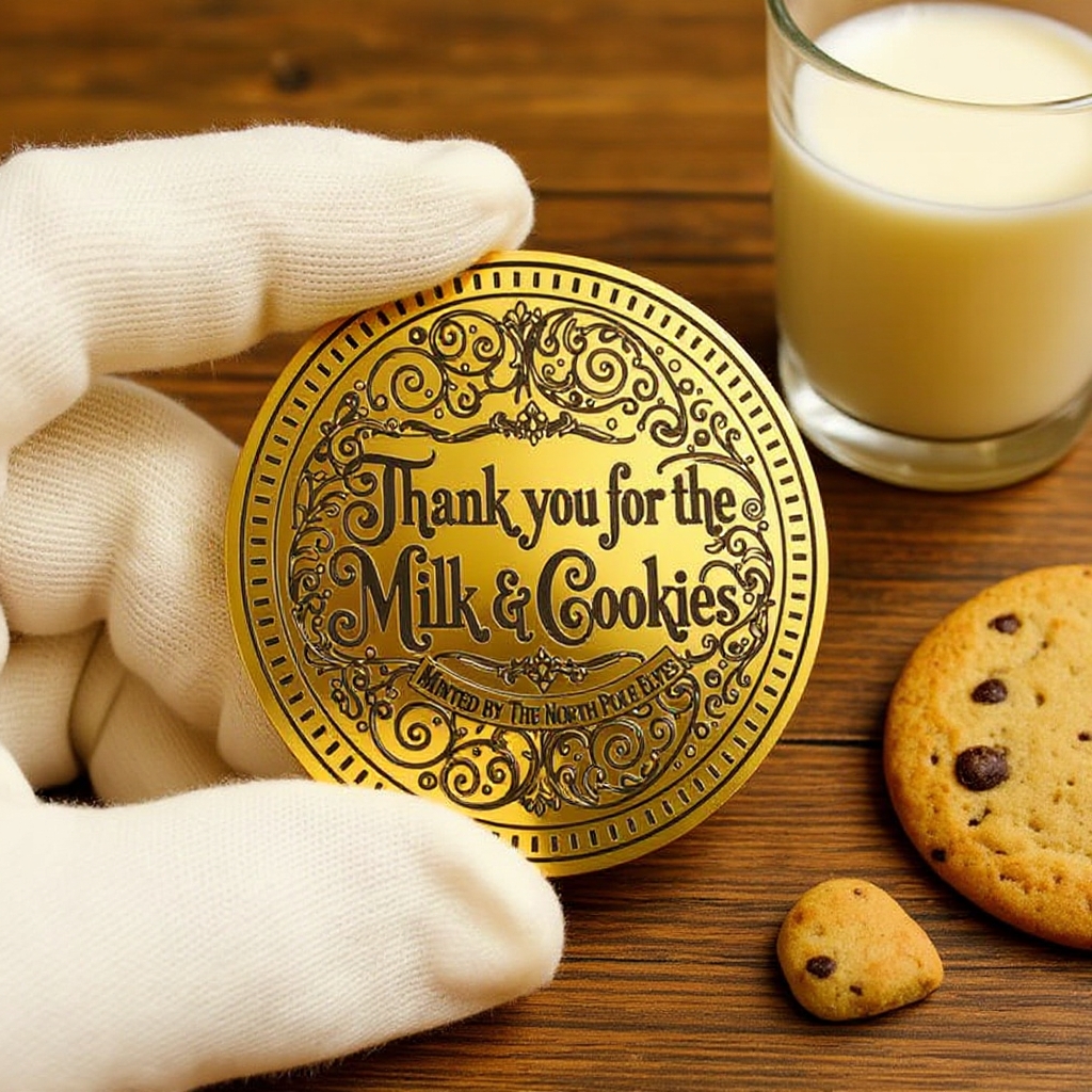 🎄Santa Gold Coin ‘THANK YOU For The Milk & Cookies’!🎅