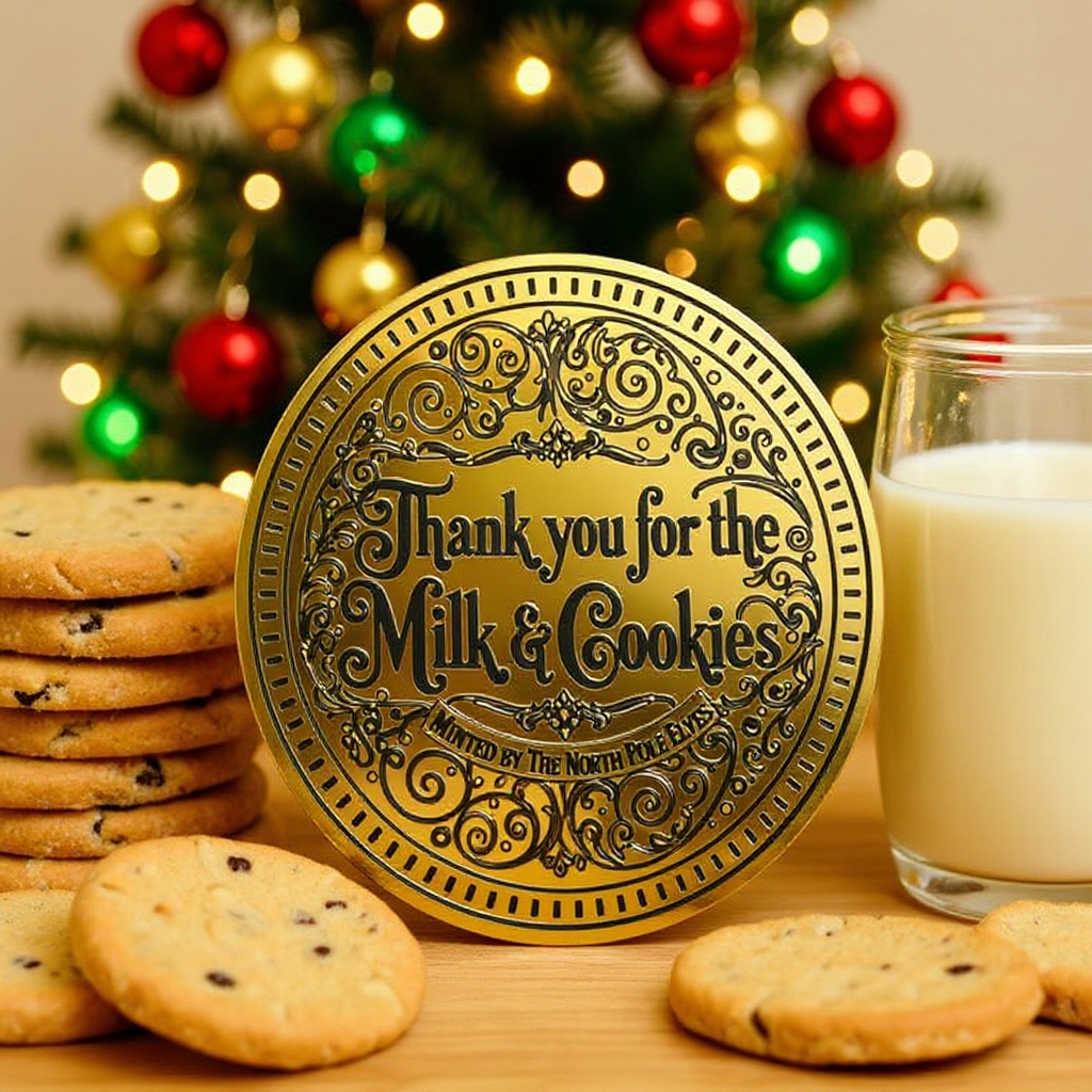 🎄Santa Gold Coin ‘THANK YOU For The Milk & Cookies’!🎅