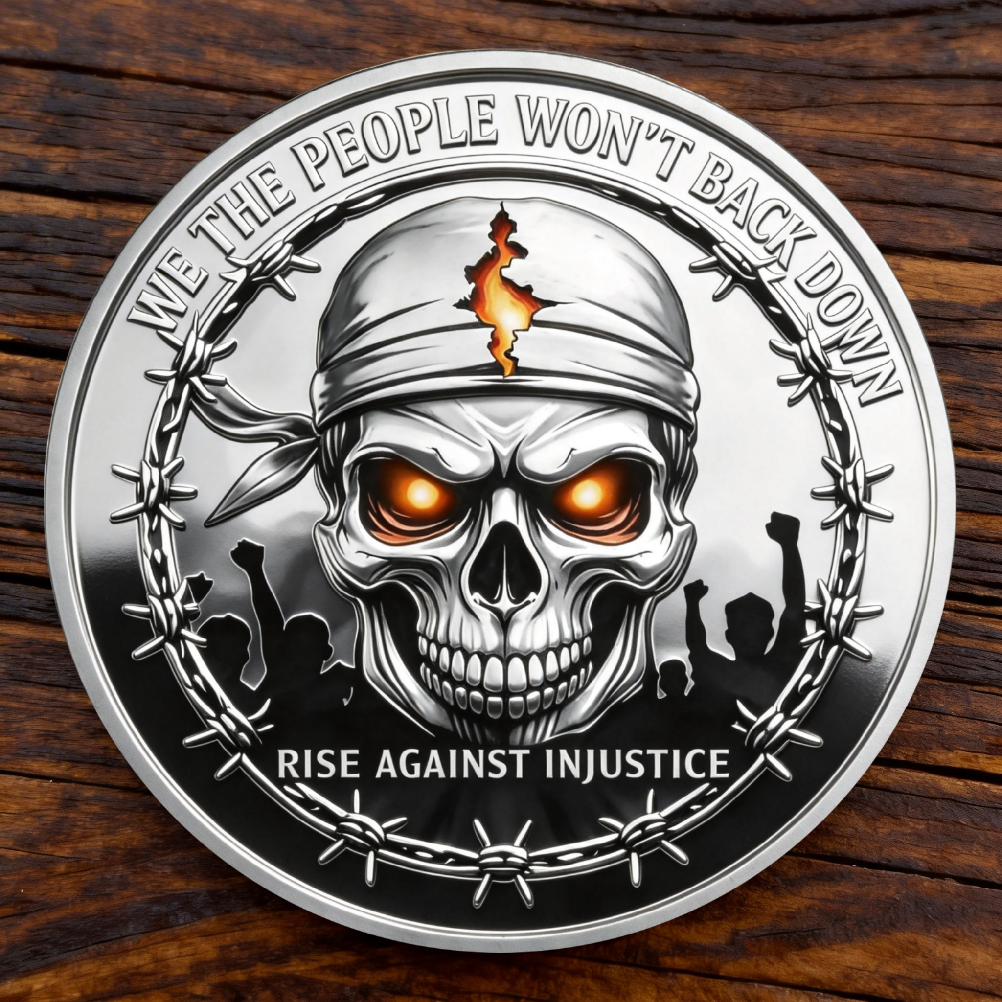 ''TWO SIDES OF AMERICA — AND YOU FEEL BOTH'' Challenge Coin