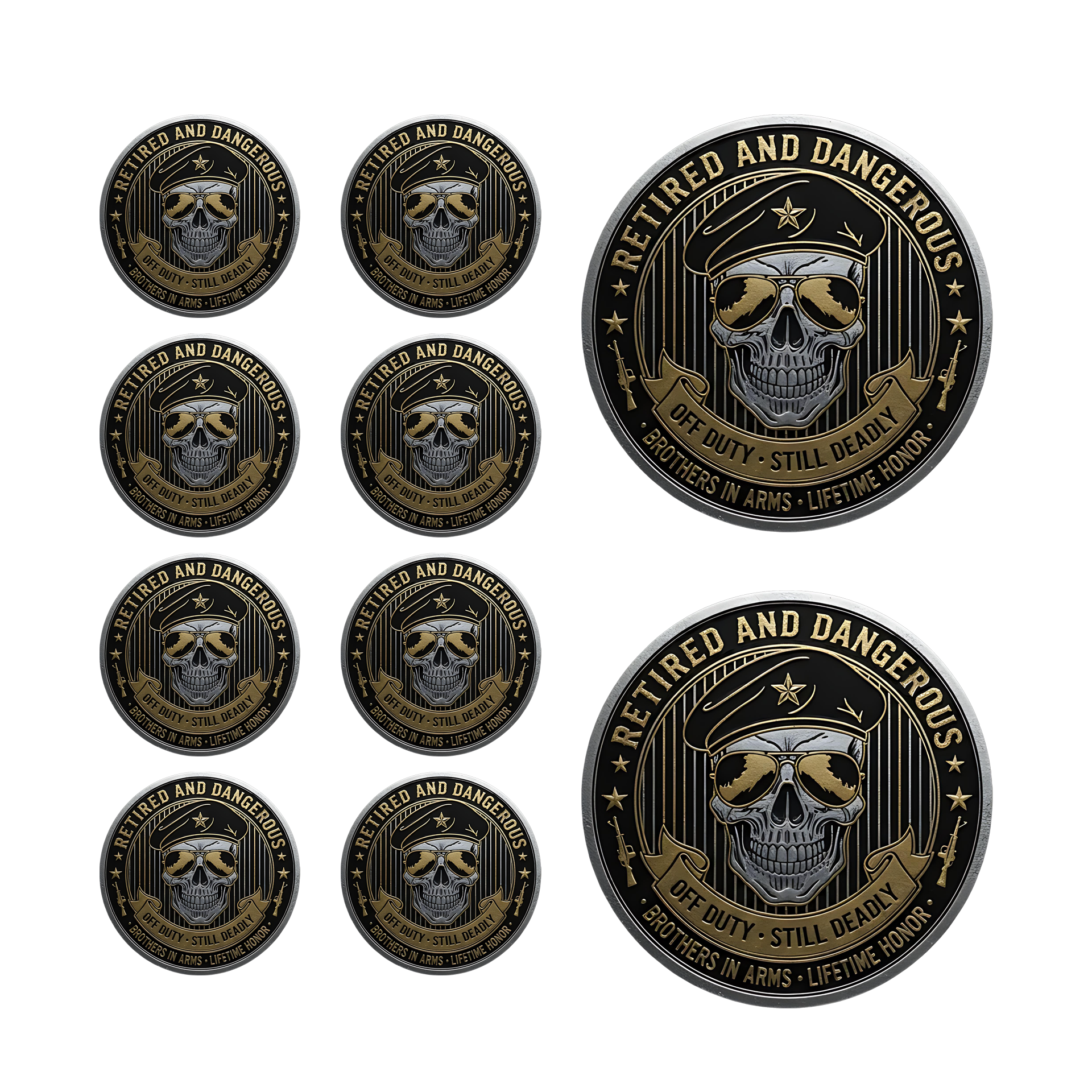 RETIRED AND DANGEROUS – Veteran’s Attitude Coin