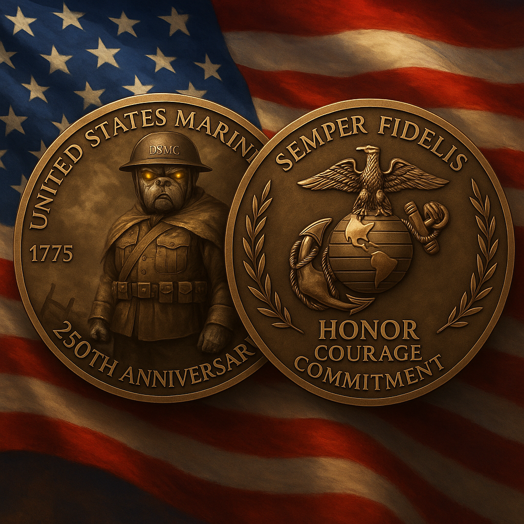 🔥🔥🔥LAST DAY 49%OFF  U.S. Marine Corps 250th Anniversary Commemorative Devil Dog Coin