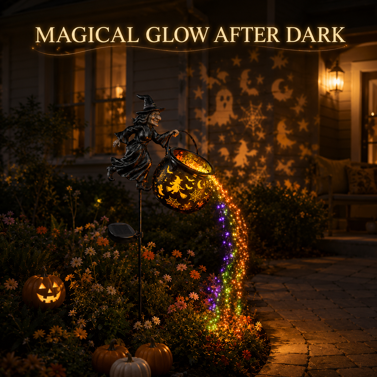Halloween Early Bird Special Sale 49% OFF-🧙‍♀️Halloween Witch Cauldron Garden Light