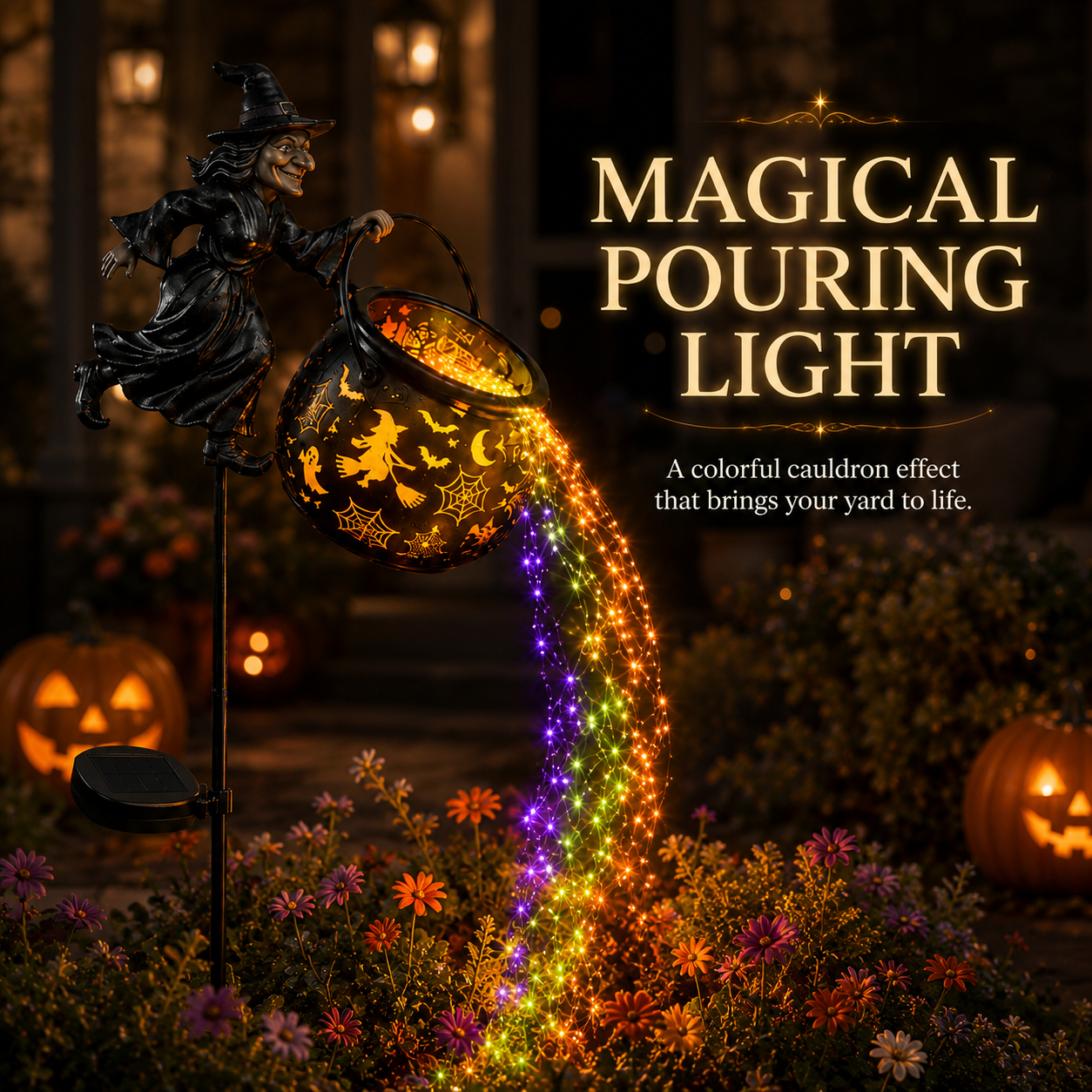 Halloween Early Bird Special Sale 49% OFF-🧙‍♀️Halloween Witch Cauldron Garden Light