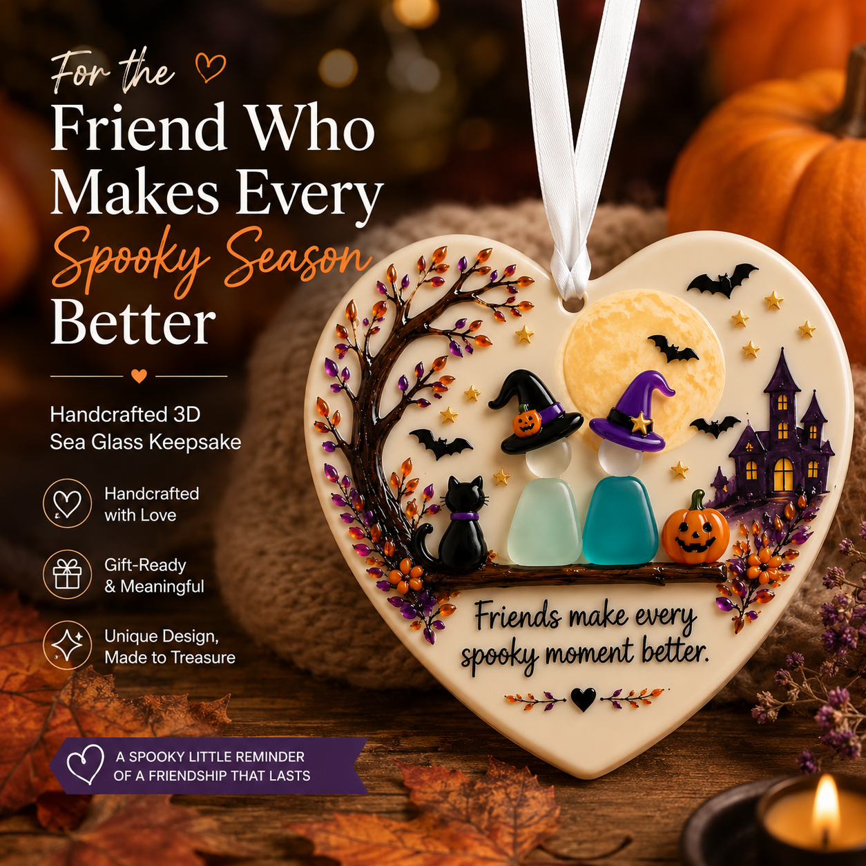 🎃Halloween Early Bird Special Sale 49% OFF-Halloween Friendship Sea Glass Keepsake