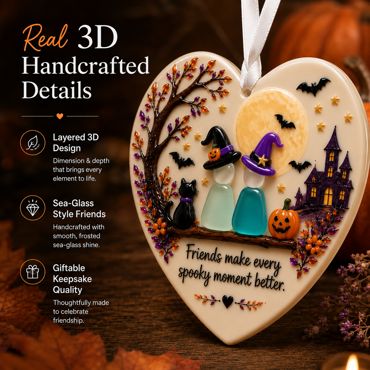 🎃Halloween Early Bird Special Sale 49% OFF-Halloween Friendship Sea Glass Keepsake