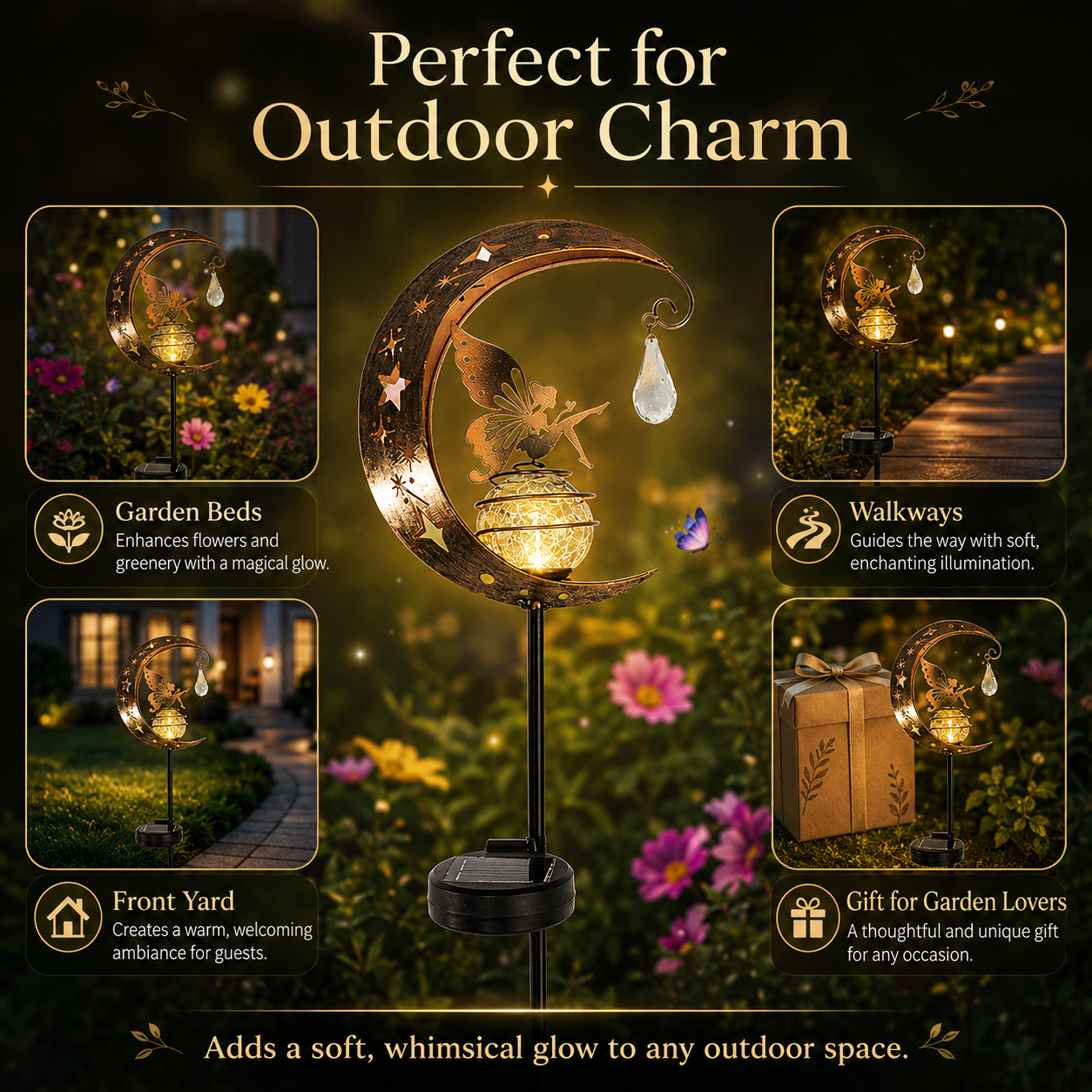 Early Bird Special Sale 49% OFF-🌙 Solar Crescent Moon Fairy Garden Stake Light