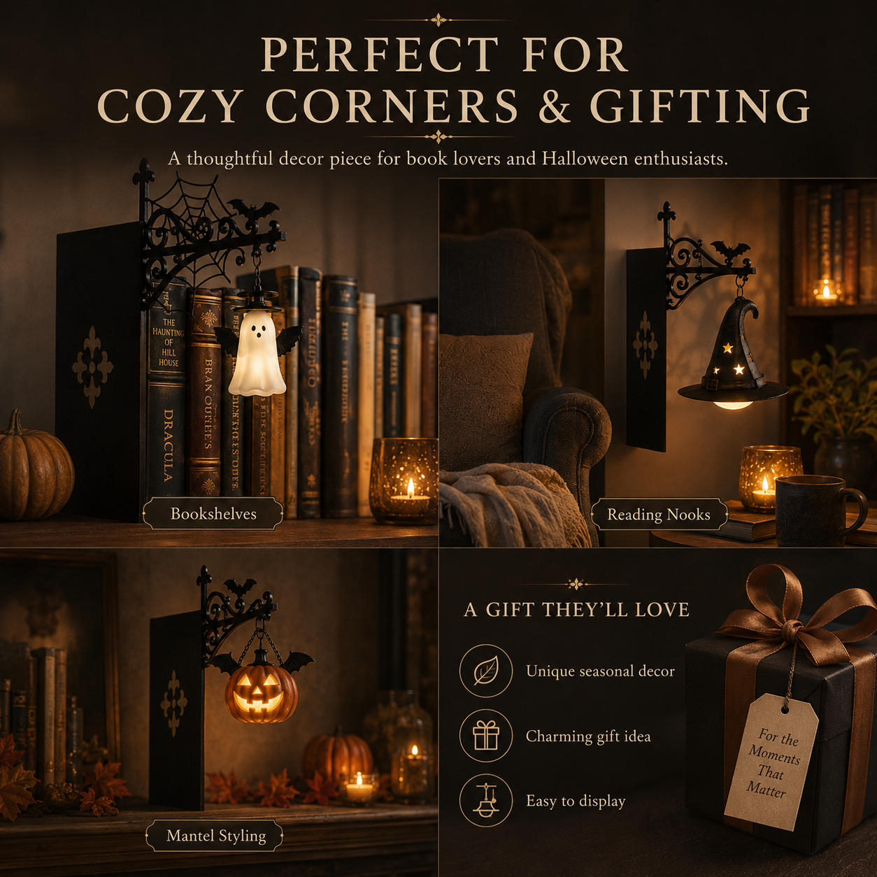 🎃Halloween Early Bird Special Sale 49% OFF-Halloween Library Shelf Lantern
