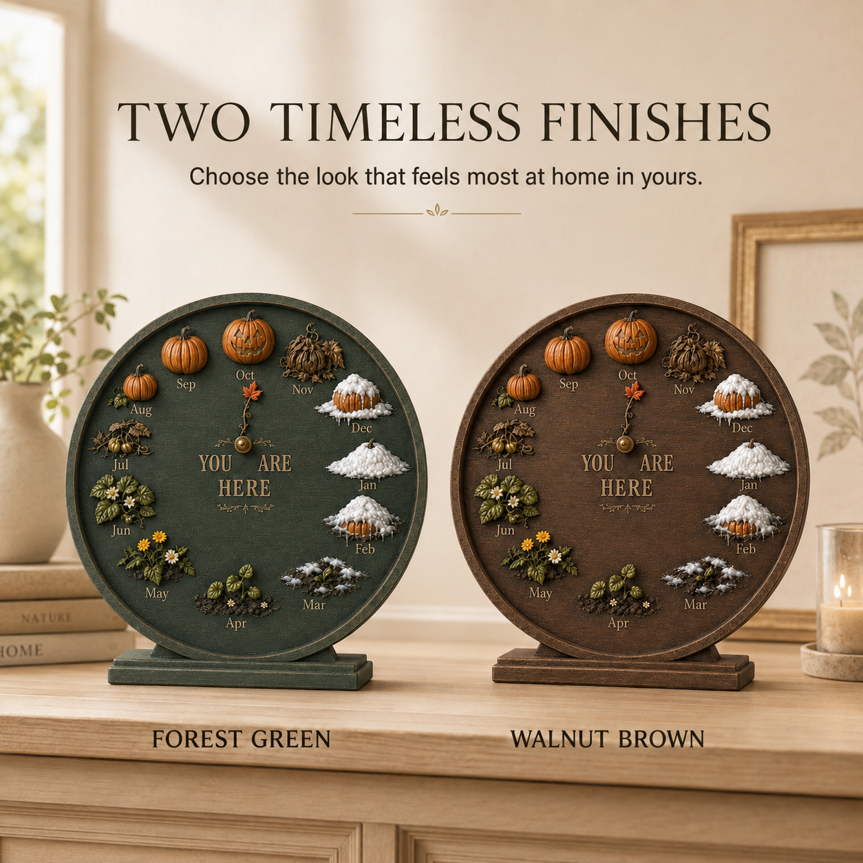 12-Month Pumpkin Seasonal Tabletop Calendar 🎃