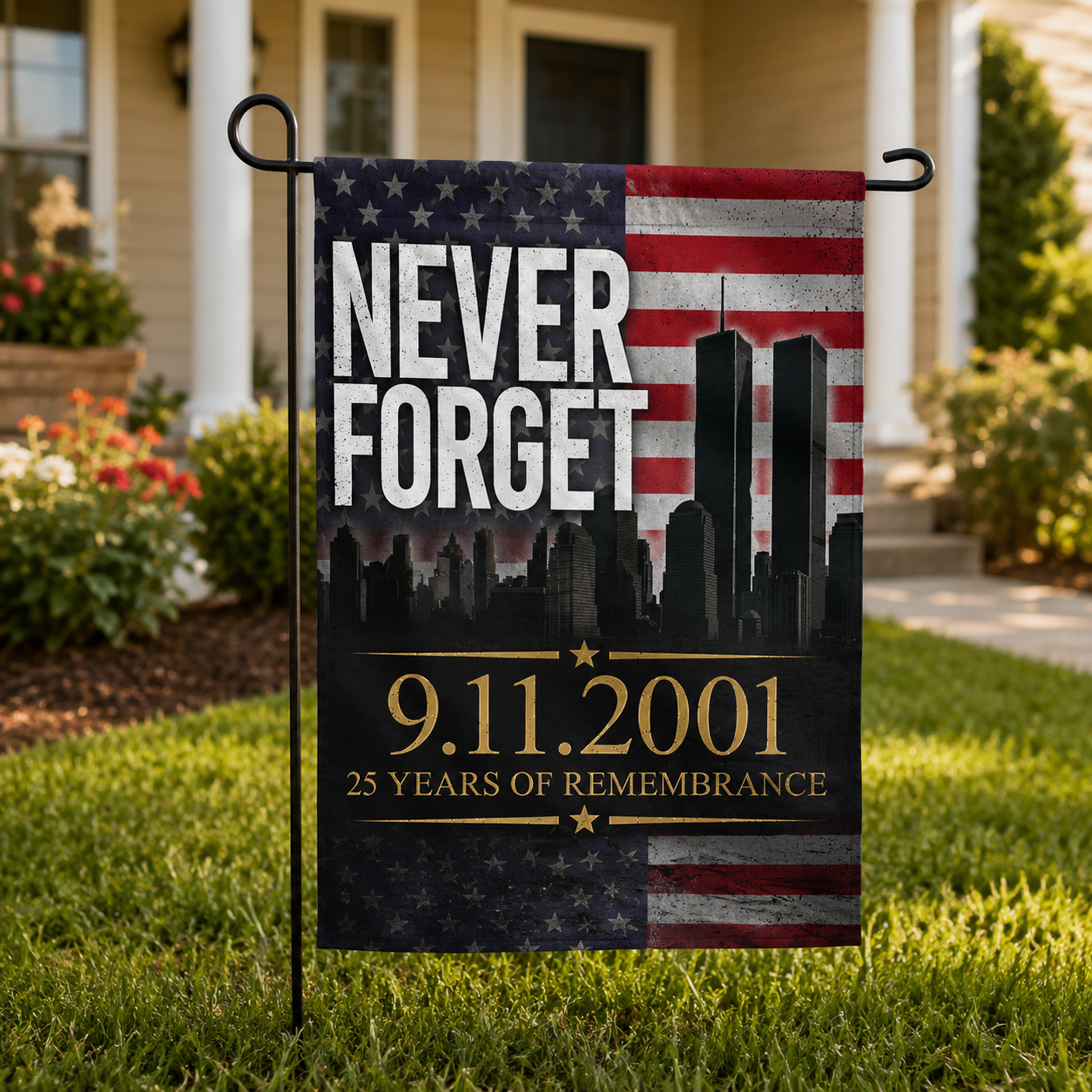 NEVER FORGET 9/11-25th Anniversary Memorial Flag