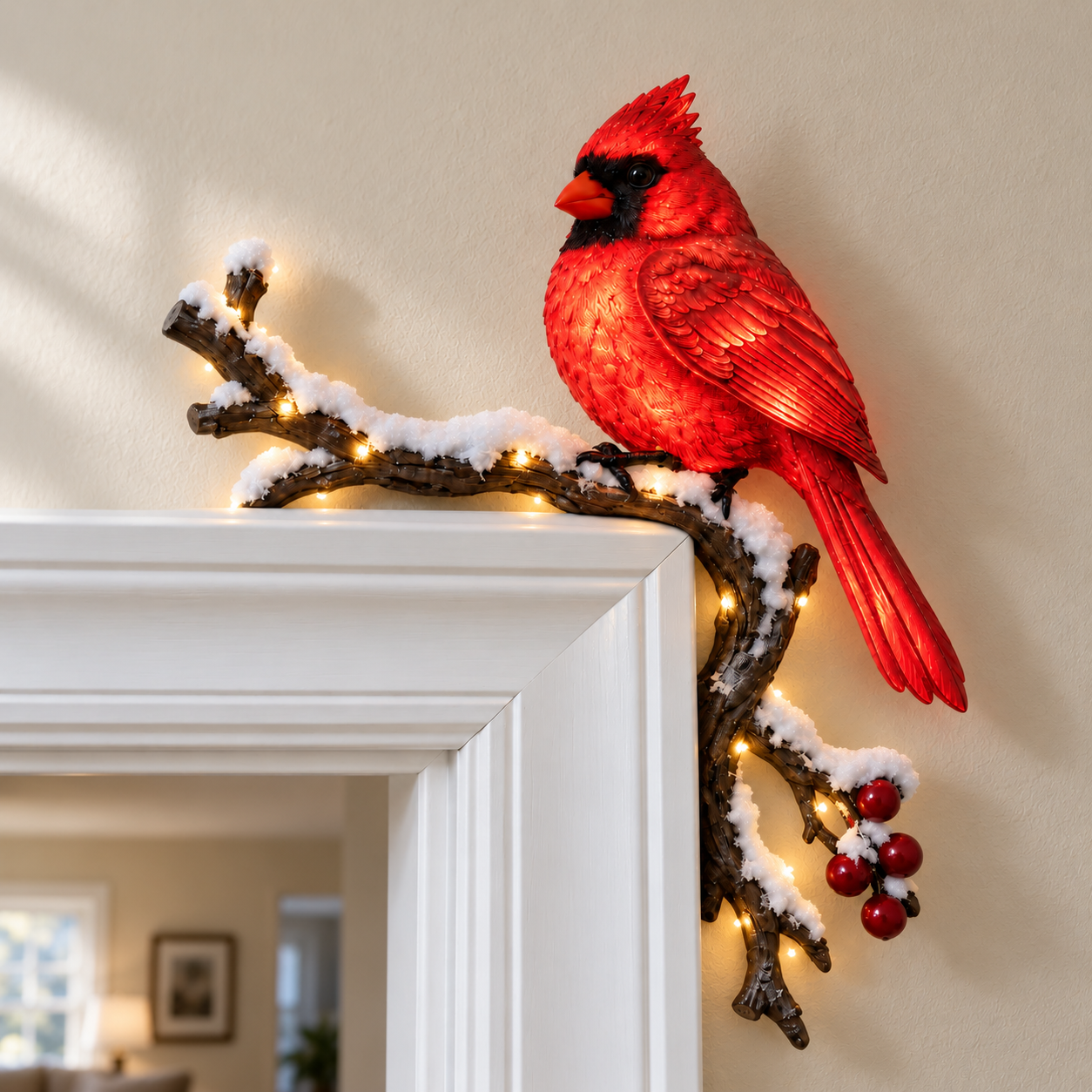 ✨Cardinal Winter Door Topper