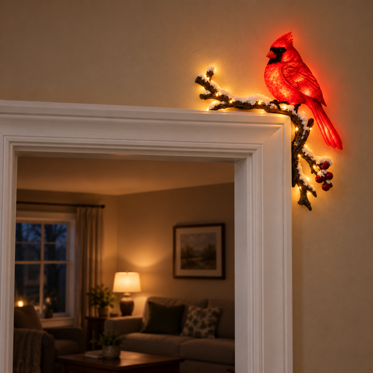✨Cardinal Winter Door Topper