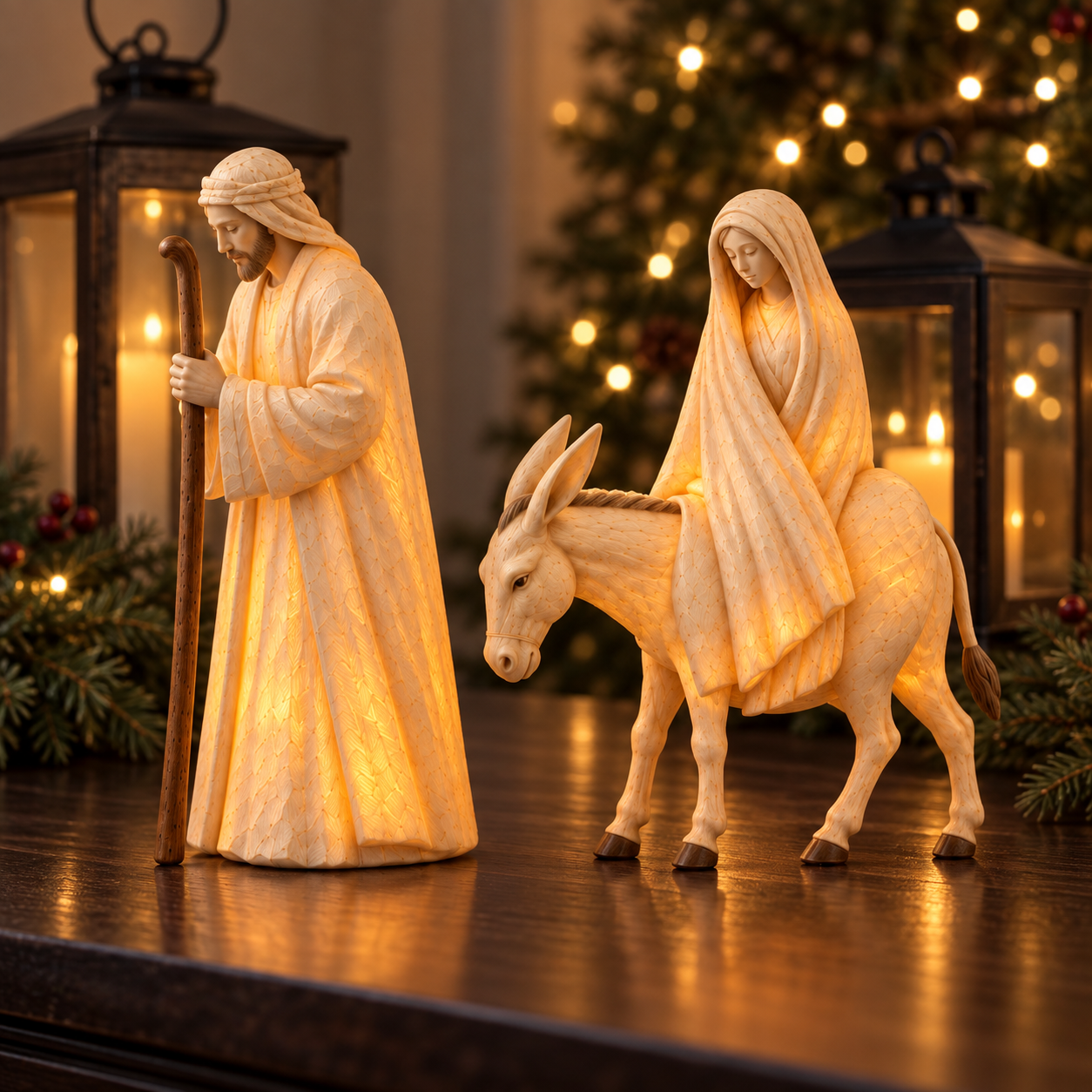 Journey to Bethlehem Nativity Figurine Set