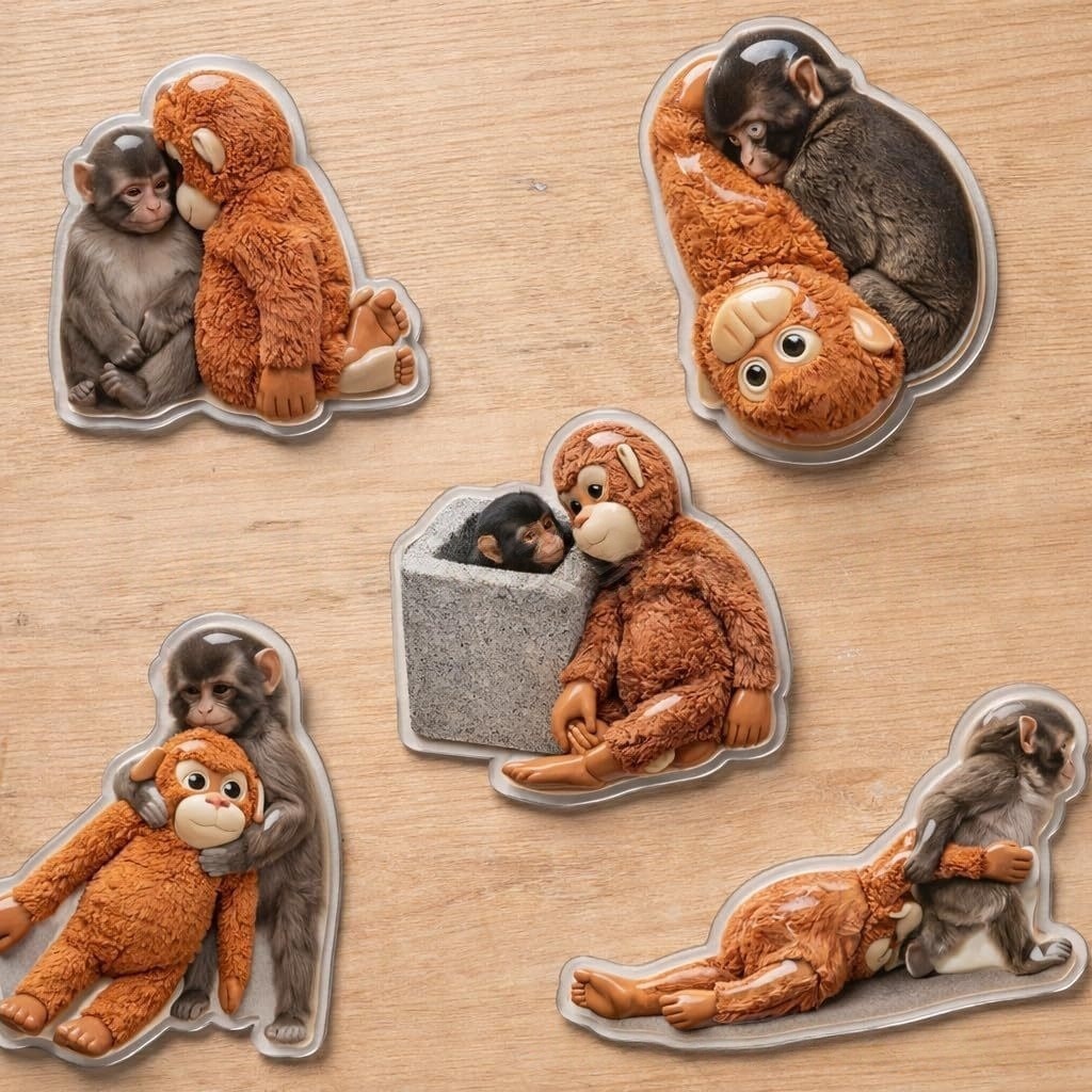 🏆New Year 60% OFF-🐒 Tiny Monkey Comfort Magnets A Little Hug for Your Everyday Life